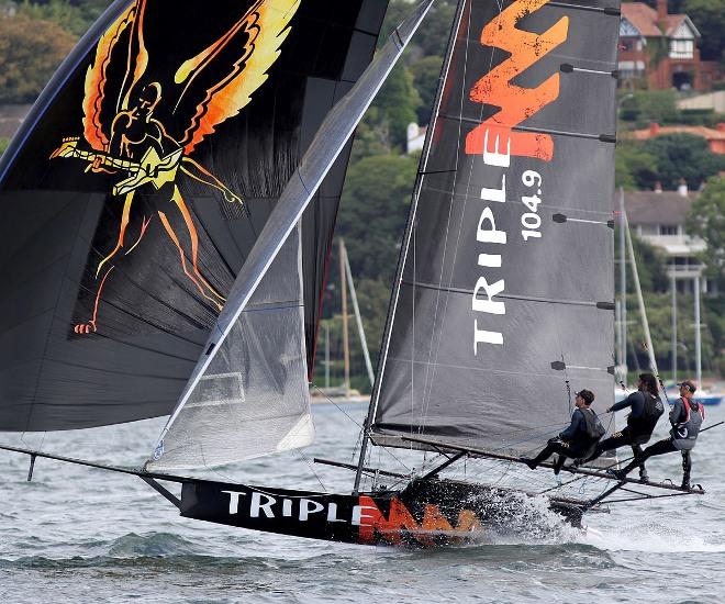 Triple M shows the form which put the team on the podium today and for the overall championship © Frank Quealey /Australian 18 Footers League http://www.18footers.com.au